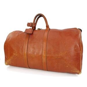 Louis Vuitton Tan Leather Duffel Bag